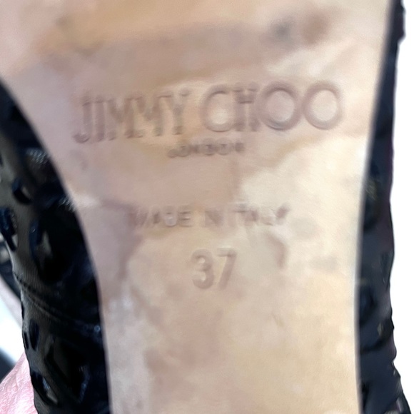 Jimmy Choo Black Tactic Lace-Up Cutout Bootie Pump Size 37 (US 7) - Picture 11 of 12
